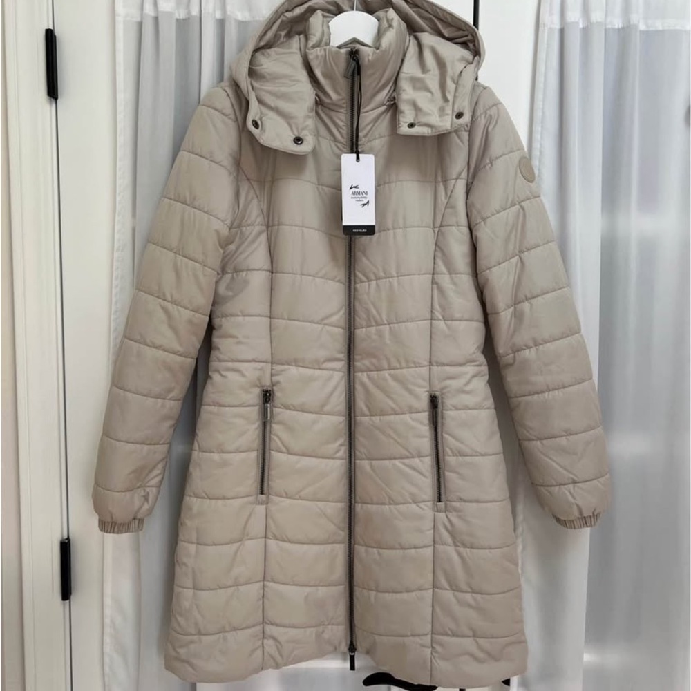 NEW! Armani Exchange Light Beige Puffer Jacket